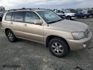 2005 Toyota Highlander with VIN JTEGP21A450046124, listed as a Copart auction lot 45967045 with 204,518 mi miles and Salvage Title. Bid and sale history available at carsss.com. Image 4.