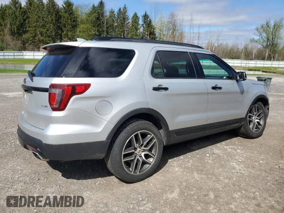 2017 Ford Explorer Sport with VIN 1FM5K8GT5HGA14201, listed as a Copart auction lot 55025635 with 116,415 mi miles and Salvage Title. Bid and sale history available at carsss.com. Image 3.