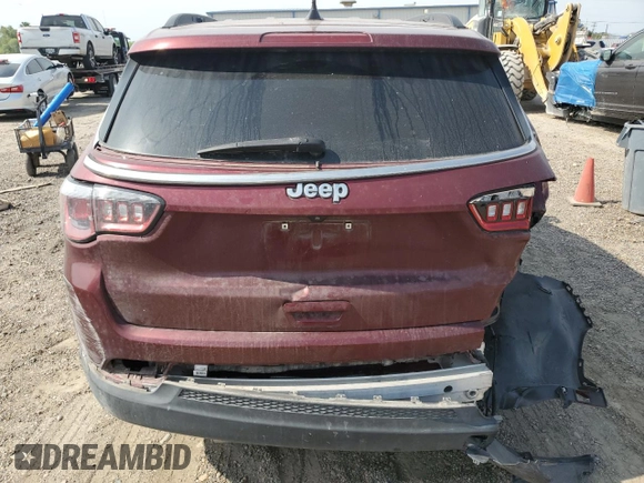 2022 Jeep Compass Latitude with VIN 3C4NJCBB5NT137027, listed as a Copart auction lot 52569835 with 55,619 mi miles and Salvage title. Bid and sale history available at DreamBid. Image 6.