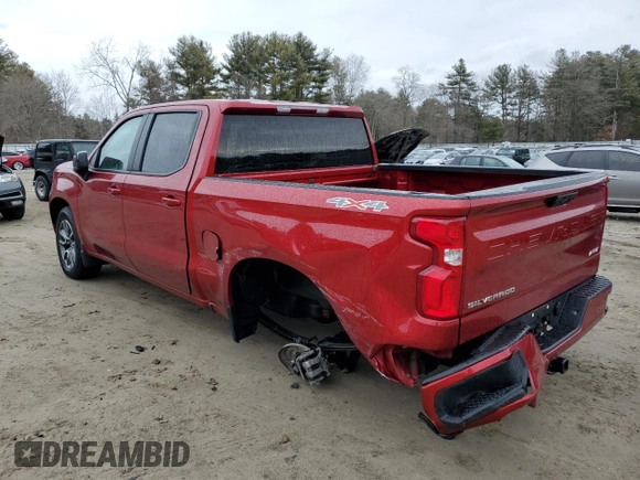 2023 Chevrolet Silverado 1500 RST with VIN 1GCUDEED0PZ333366, listed as a Copart auction lot 43222455 with 21,732 mi miles and Salvage Title. Bid and sale history available at DreamBid. Image 2.