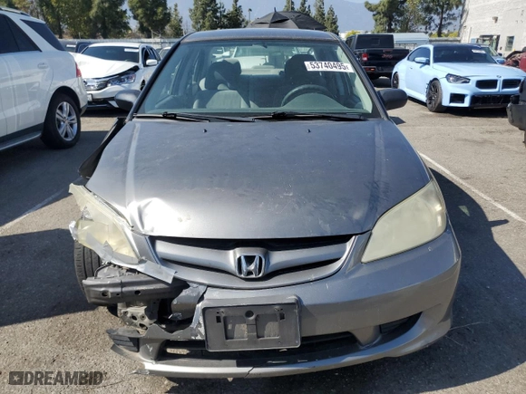 2004 Honda Civic LX with VIN 2HGES16694H643354, listed as a Copart auction lot 53740495 with 103,450 mi miles and Clean Title. Bid and sale history available at carsss.com. Image 5.