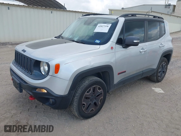 2017 Jeep Renegade Trailhawk with VIN ZACCJBCB6HPE63267, listed as a IAAI auction lot 42027156 with 64,899 mi miles and . Bid and sale history available at DreamBid. Image 17.