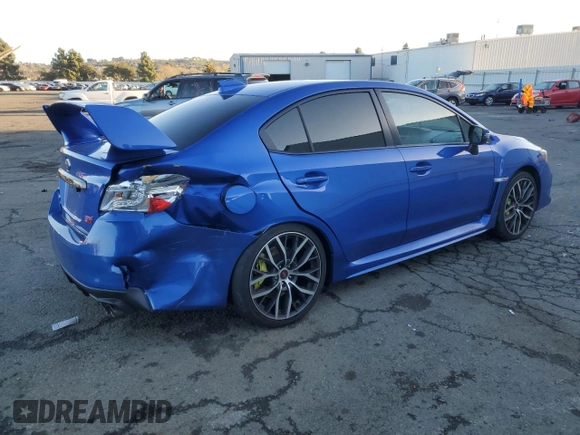 2021 Subaru WRX STI with VIN JF1VA2E68M9822676, listed as a Copart auction lot 86650554 with 30,473 mi miles and Salvage Title. Bid and sale history available at carsss.com. Image 3.