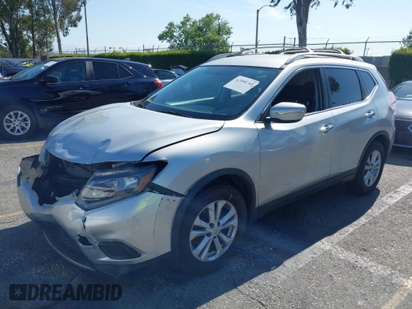 2015 Nissan Rogue SV with VIN KNMAT2MT1FP502320, listed as a IAAI auction lot 42095565 with 93,422 mi miles and . Bid and sale history available at carsss.com. Image 18.