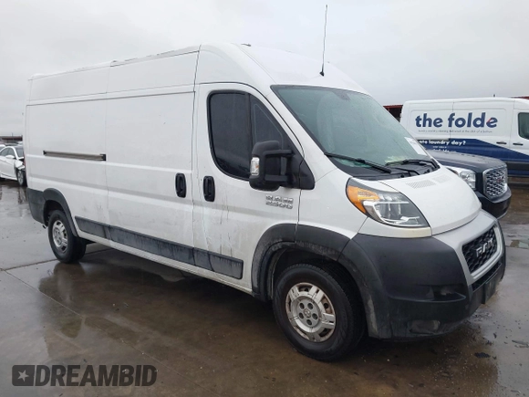 2020 Ram ProMaster Cargo with VIN 3C6TRVDG6LE113428, listed as a IAAI auction lot 41534511 with 116,231 mi miles and . Bid and sale history available at carsss.com. Image 1.