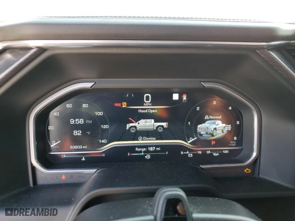 2023 GMC Sierra 1500 Denali Ultimate with VIN 1GTUUHEL8PZ158597, listed as a Copart auction lot 75350714 with 63,803 mi miles and Non Repairable. Bid and sale history available at carsss.com. Image 9.