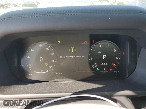 2024 Land Rover Defender S with VIN SALEJ7EUXR2295285, listed as a Copart auction lot 75240624 with 12,668 mi miles and Salvage title. Bid and sale history available at DreamBid. Image 9.
