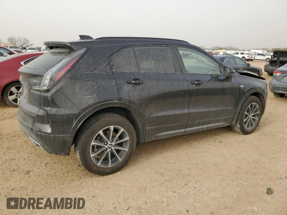 2024 Cadillac XT4 FWD Sport with VIN 1GYFZER46RF100076, listed as a Copart auction lot 45741285 with 11,616 mi miles and Salvage title. Bid and sale history available at DreamBid. Image 3.