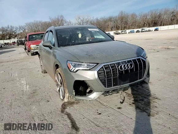 2019 Audi Q3 S line Premium Plus with VIN WA1EECF36K1070457, listed as a Copart auction lot 85830154 with 53,075 mi miles and Salvage Title. Bid and sale history available at carsss.com. Image 12.