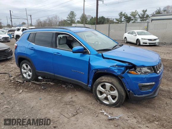 2018 Jeep Compass Latitude with VIN 3C4NJDBB9JT150296, listed as a Copart auction lot 51248845 with 44,565 mi miles and Salvage Title. Bid and sale history available at carsss.com. Image 4.
