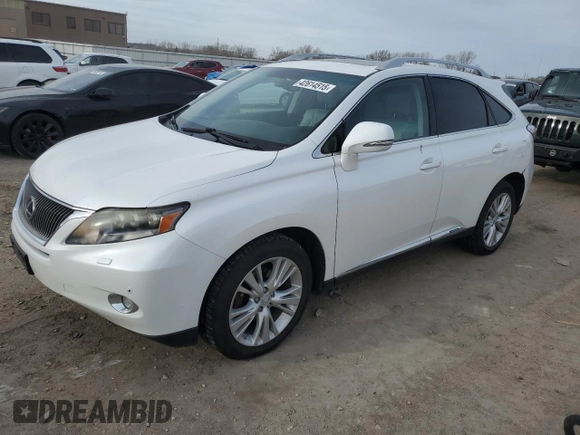 2010 Lexus RX 450h with VIN JTJBC1BA0A2016911, listed as a Copart auction lot 42614515 with 169,490 mi miles and Salvage title. Bid and sale history available at DreamBid. Image 1.