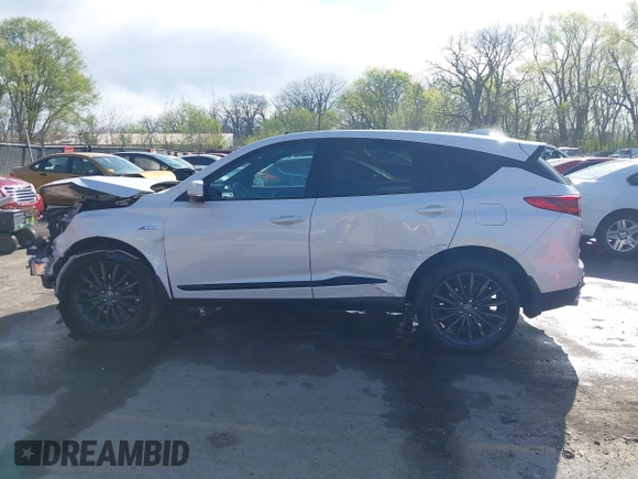 2023 Acura RDX Advance with VIN 5J8TC2H84PL009417, listed as a IAAI auction lot 41996330 with 24,486 mi miles and . Bid and sale history available at DreamBid. Image 14.