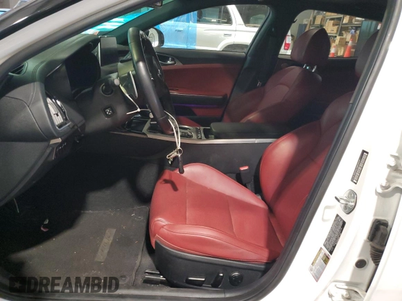 2021 Kia Stinger GT1 with VIN KNAE45LC6M6096214, listed as a Copart auction lot 64256044 with 27,625 mi miles and Salvage Title. Bid and sale history available at DreamBid. Image 7.