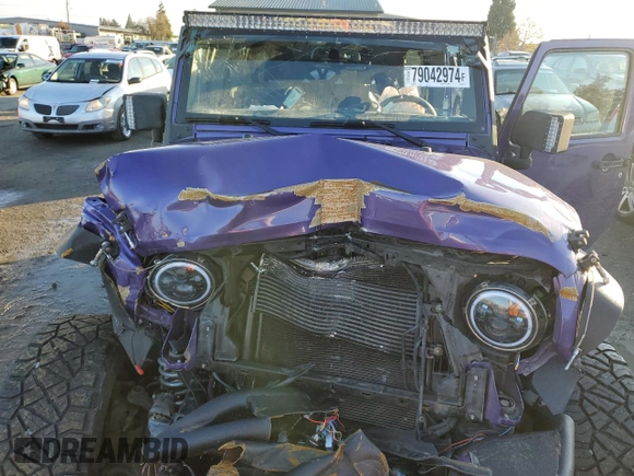 2018 Jeep Wrangler JK Unlimited Sport S with VIN 1C4HJWDG3JL921090, listed as a Copart auction lot 79042974 with 0 mi miles and Salvage Title. Bid and sale history available at carsss.com. Image 12.