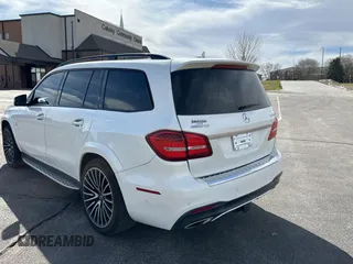 2019 Mercedes-Benz GLS with VIN 4JGDF7FE9KB210322, listed as a Copart auction lot 50453105 with 44,984 mi miles and Salvage Title. Bid and sale history available at carsss.com. Image 3.