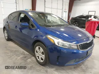 2017 Kia Forte LX with VIN 3KPFK4A72HE052823, listed as a IAAI auction lot 41154594 with 54,585 mi miles. Bid and sale history available at carsss.com. Image 1.