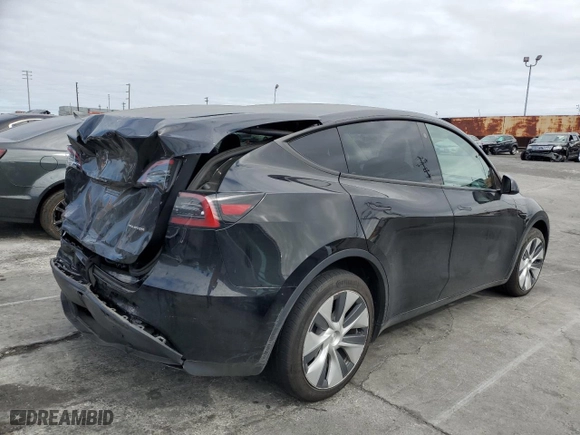 2023 Tesla Model Y Long Range with VIN 7SAYGDEE3PF646125, listed as a Copart auction lot 53510775 with 45,019 mi miles and Salvage Title. Bid and sale history available at carsss.com. Image 3.