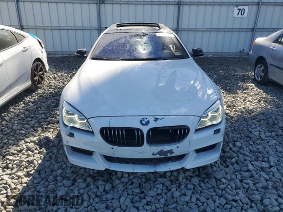 2017 BMW 6 Series 650i with VIN WBA6D4C55HD977701, listed as a Copart auction lot 75016784 with 109,245 mi miles and Salvage Title. Bid and sale history available at carsss.com. Image 5.