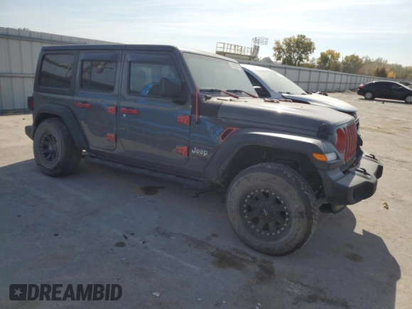 2020 Jeep Wrangler Unlimited Willys with VIN 1C4HJXDGXLW111995, listed as a Copart auction lot 77021624 with 43,074 mi miles and Salvage title. Bid and sale history available at DreamBid. Image 4.