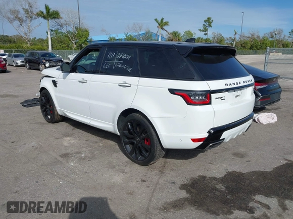 2021 Land Rover Range Rover Sport HST with VIN SALWS2RU5MA760939, listed as a IAAI auction lot 41263100 with 66,712 mi miles. Bid and sale history available at carsss.com. Image 3.
