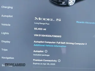 2020 Tesla Model S Long Range с VIN 5YJSA1E23LF390913, выставлен на аукционе IAAI как лот 42031044 с пробегом 93 403 миль миль и . История ставок и продаж доступна на DreamBid. Изображение 16.
