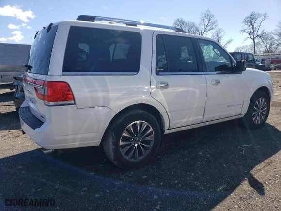 2015 Lincoln Navigator with VIN 5LMJJ2JT7FEJ14619, listed as a Copart auction lot 47436515 with 49,600 mi miles and Salvage Title. Bid and sale history available at carsss.com. Image 3.