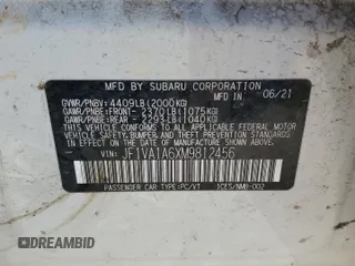 2021 Subaru WRX with VIN JF1VA1A6XM9812456, listed as a Copart auction lot 44519365 with 78,224 mi miles and Salvage Title. Bid and sale history available at carsss.com. Image 13.