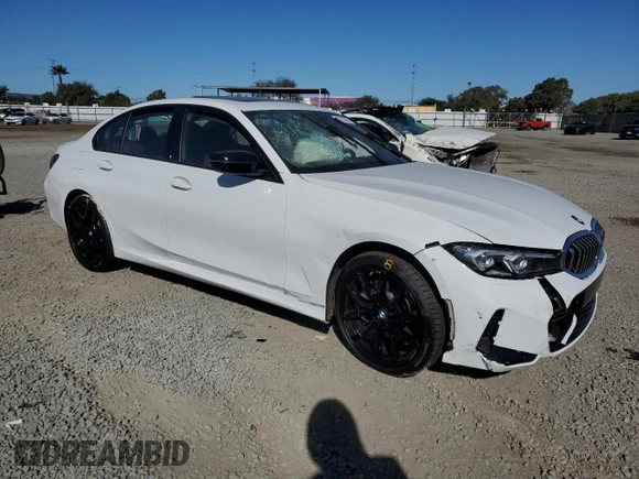 2025 BMW 3 Series 330i with VIN 3MW69CW08S8F09459, listed as a Copart auction lot 41523005 with 520 mi miles and Salvage Title. Bid and sale history available at carsss.com. Image 4.