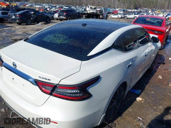2020 Nissan Maxima Platinum with VIN 1N4AA6FV1LC381227, listed as a IAAI auction lot 41274787 with 85,788 mi miles and . Bid and sale history available at DreamBid. Image 4.