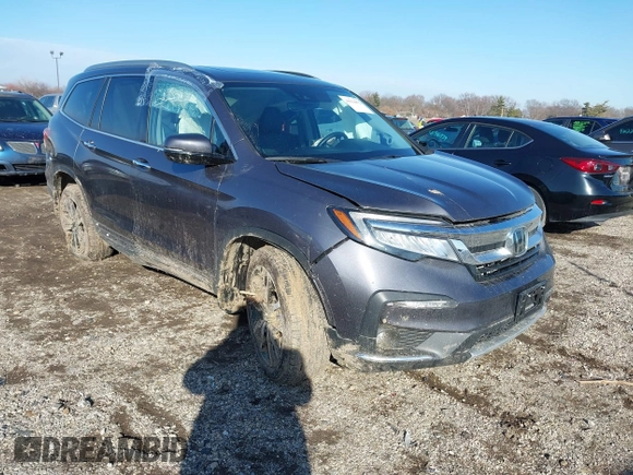 2021 Honda Pilot Elite with VIN 5FNYF6H09MB032350, listed as a IAAI auction lot 41514472 with 45,008 mi miles. Bid and sale history available at carsss.com. Image 1.