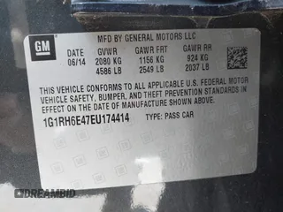 2014 Chevrolet Volt with VIN 1G1RH6E47EU174414, listed as a IAAI auction lot 41826410 with 125,703 mi miles and . Bid and sale history available at carsss.com. Image 9.