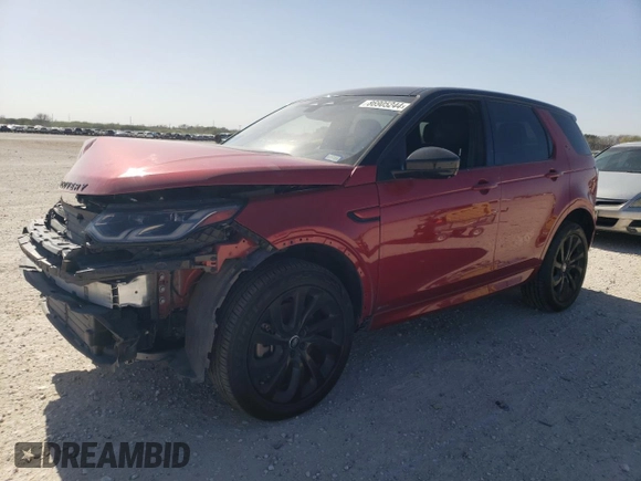 2021 Land Rover Discovery Sport SE R-Dynamic with VIN SALCL2FX5MH898468, listed as a Copart auction lot 86905244 with 47,973 mi miles and Salvage Title. Bid and sale history available at carsss.com. Image 1.
