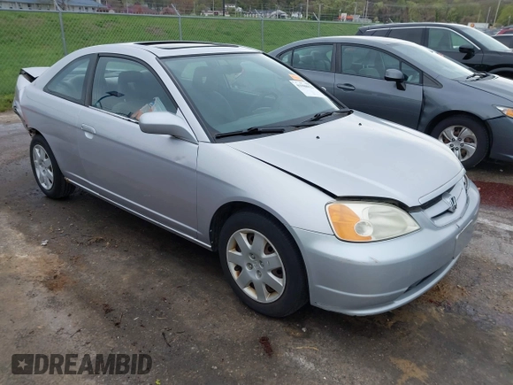 2002 Honda Civic EX with VIN 1HGEM22922L069356, listed as a IAAI auction lot 41988022 with 149,965 mi miles and . Bid and sale history available at carsss.com. Image 1.