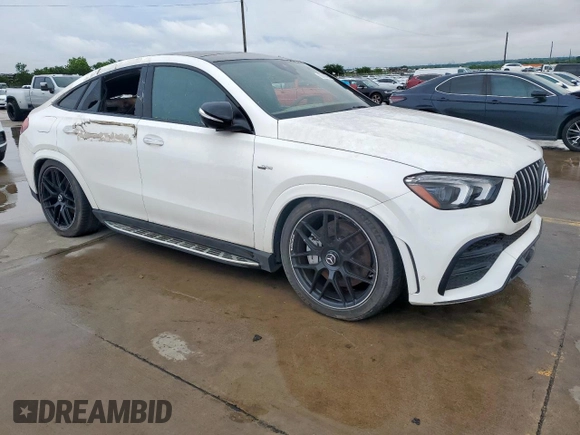 2021 Mercedes-Benz GLE 53 AMG with VIN 4JGFD6BB9MA404099, listed as a Copart auction lot 55769665 with 3,721 mi miles and Salvage title. Bid and sale history available at DreamBid. Image 4.