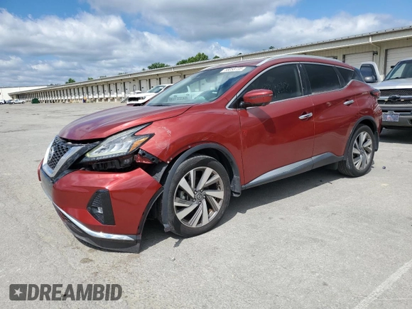 2020 Nissan Murano SL z VIN 5N1AZ2CJ1LN161311, wystawiony jako Copart lot #58058735 z przebiegiem 59 446 mil mil oraz Szkoda całkowita • Salvage title. Historia ofert i sprzedaży dostępna na DreamBid. Obrazek 1.