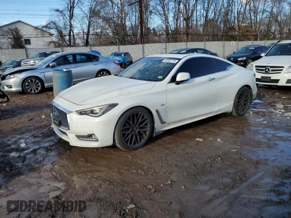 2017 Infiniti Q60 Sport with VIN JN1EV7EK5HM361533, listed as a Copart auction lot 42282715 with 95,439 mi miles and Salvage title. Bid and sale history available at DreamBid. Image 1.