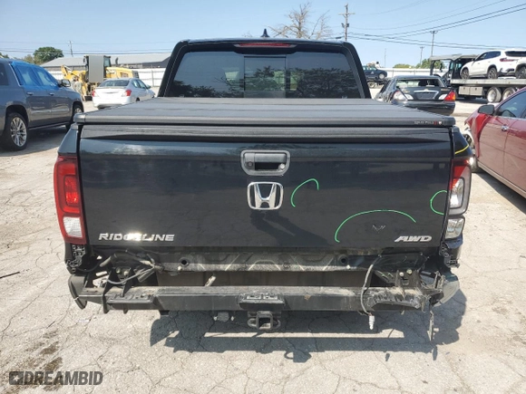 2018 Honda Ridgeline Black Edition with VIN 5FPYK3F87JB005203, listed as a Copart auction lot 70779194 with 75,708 mi miles and Salvage Title. Bid and sale history available at carsss.com. Image 6.