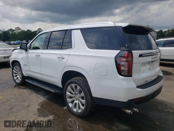 2024 Chevrolet Tahoe Premier with VIN 1GNSCSKD8RR247861, listed as a Copart auction lot 58767795 with 27,303 mi miles and Salvage title. Bid and sale history available at DreamBid. Image 2.