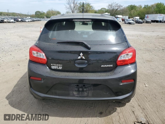 2017 Mitsubishi Mirage ES with VIN ML32A3HJ6HH016319, listed as a Copart auction lot 53732925 with 177,388 mi miles and Salvage title. Bid and sale history available at DreamBid. Image 6.