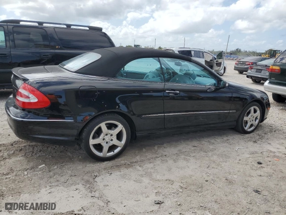 2005 Mercedes-Benz CLK-Class 5.0L with VIN WDBTK75G45T035778, listed as a Copart auction lot 51510295 with 44,100 mi miles and Salvage Title. Bid and sale history available at carsss.com. Image 3.