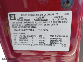 2006 GMC Sierra 1500 SLT with VIN 2GTEK13T761129104, listed as a IAAI auction lot 41811270 with 128,508 mi miles. Bid and sale history available at carsss.com. Image 9.