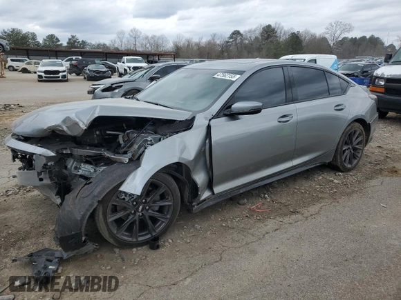 2024 Cadillac CT5 Sport z VIN 1G6DP5RK1R0100462, wystawiony jako Copart lot #47562155 z przebiegiem 12 213 mil mil oraz Szkody całkowita. Historia ofert i sprzedaży dostępna na DreamBid. Obrazek 1.