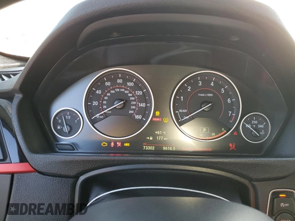 2015 BMW 3 Series 335i xDrive with VIN WBA3B9C52FF588814, listed as a Copart auction lot 48379495 with 73,302 mi miles and Salvage title. Bid and sale history available at DreamBid. Image 9.