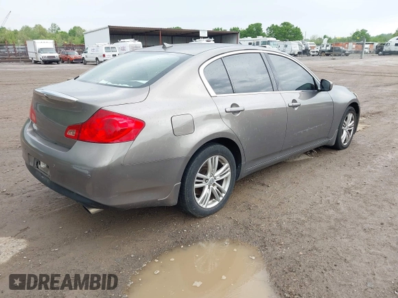 2011 Infiniti G37 x with VIN JN1CV6AR6BM405079, listed as a IAAI auction lot 42100281 with 224,952 mi miles. Bid and sale history available at carsss.com. Image 4.