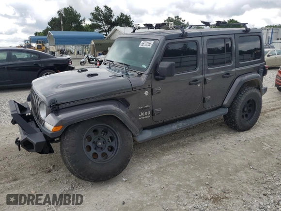 2018 Jeep Wrangler Unlimited Sahara с VIN 1C4HJXEG0JW308332, выставлен на аукционе Copart как лот 58778355 с пробегом 90 384 миль миль и Списание • Salvage title. История ставок и продаж доступна на DreamBid. Изображение 1.