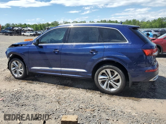 2021 Audi Q7 Premium with VIN WA1AJAF71MD041774, listed as a Copart auction lot 56676145 with 46,500 mi miles and Salvage title. Bid and sale history available at DreamBid. Image 2.
