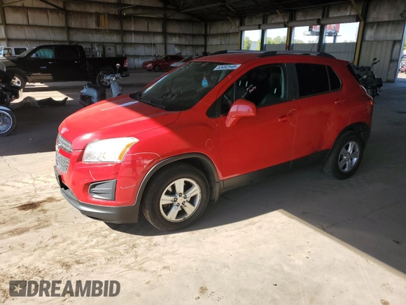 2016 Chevrolet Trax LT with VIN KL7CJPSB0GB655112, listed as a Copart auction lot 53492545 with 165,605 mi miles and Salvage Title. Bid and sale history available at carsss.com. Image 1.