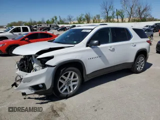 2019 Chevrolet Traverse LS z VIN 1GNERFKW3KJ237991, wystawiony jako Copart lot #53458715 z przebiegiem 105 081 mil mil oraz Szkoda całkowita • Salvage title. Historia ofert i sprzedaży dostępna na DreamBid. Obrazek 1.