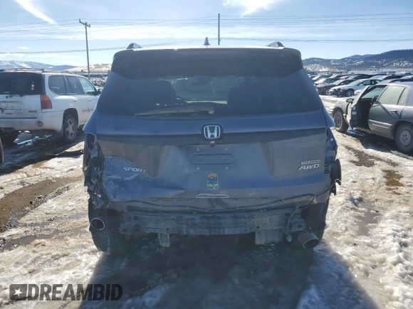 2021 Honda Passport Touring with VIN 5FNYF8H99MB006096, listed as a Copart auction lot 46292925 with 40,809 mi miles and Salvage Title. Bid and sale history available at carsss.com. Image 6.
