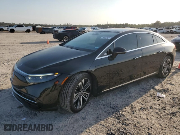 2022 Mercedes-Benz EQS with VIN W1KCG2DB6NA013858, listed as a Copart auction lot 66026954 with 37,422 mi miles and Salvage Title. Bid and sale history available at carsss.com. Image 1.